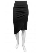 Four Girlz - Sally ponti wrap skirt with asymmetric hem 