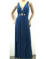 Miss Me - Soft Knit Maxi Dress with Diamontee Trim