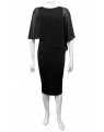 Four Girlz - Penny chiffon angle overlay soft knit dress.