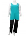 Room To Move 1983 - Rhonda square neck soft knit tunic length singlet.