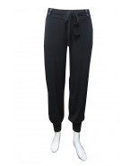 Miss Me - Soft knit harem pants with cuff and eyelet tape waist