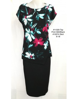 Four Girlz - Hayley side ruched cap sleeve top.