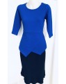 Four Girlz - Jayda 3/4 Sleeve peaked front peplum top.