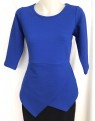 Four Girlz - Jayda 3/4 Sleeve peaked front peplum top.