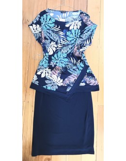 Four Girlz - Polly knee length lined Navy skirt.