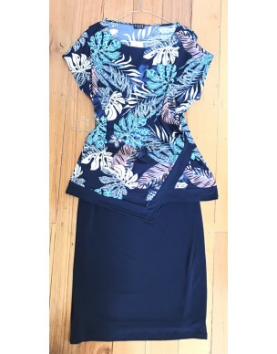 Four Girlz - Polly knee length lined Navy skirt.