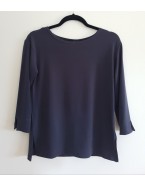 Room To Move - Charcoal Soft Knit 3/4 sleevesTop