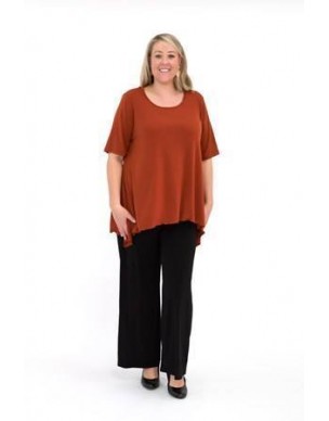 Room To Move - Black Softknit Top Peaked side