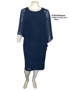 ROOM TO MOVE - RTM1800 Julie chiffon overlay lace dress NAVY