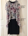 Room To Move 1964A - Printed chiffon overlay top.