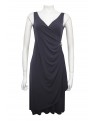 MISS ME - Jersey Wrap Dress with Diamontee Broach