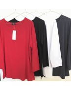 Room To Move - Red Soft Knit 3/4 sleevesTop