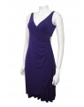 MISS ME - Jersey Wrap Dress with Diamontee Broach