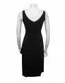 MISS ME - Jersey Wrap Dress with Diamontee Broach