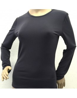  Wet Seal - Charcoal High Scoop Neckline top with long sleeves