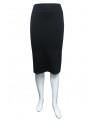 Miss Me - Ponti knee length skirt with back splits