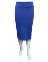 Miss Me - Ponti knee length skirt with back splits