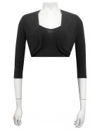 Four Girlz - 3/4 sleeve Jersey cropped shrug, with rounded neck line