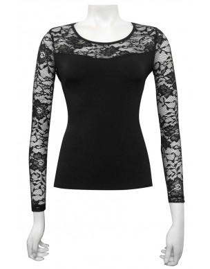  Miss Me - Casandra soft knit lace top.